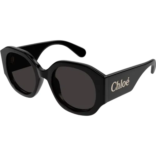 Sonnenbrille Ch0234S Schwarz , Damen, Größe: 53 MM - Chloé - Modalova