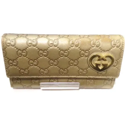 Pre-owned Wallets, female, , Size: ONE SIZE Pre-owned Leather wallets - Gucci Vintage - Modalova