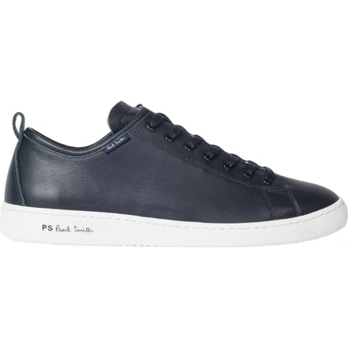 Sneakers, male, , Size: 10 US Navy Leather Trainers - Paul Smith - Modalova