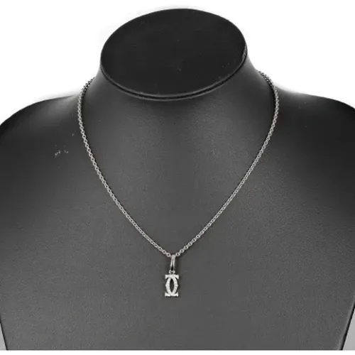 Pre-owned Jewellery, female, , Size: ONE SIZE Pre-owned White Gold necklaces - Cartier Vintage - Modalova