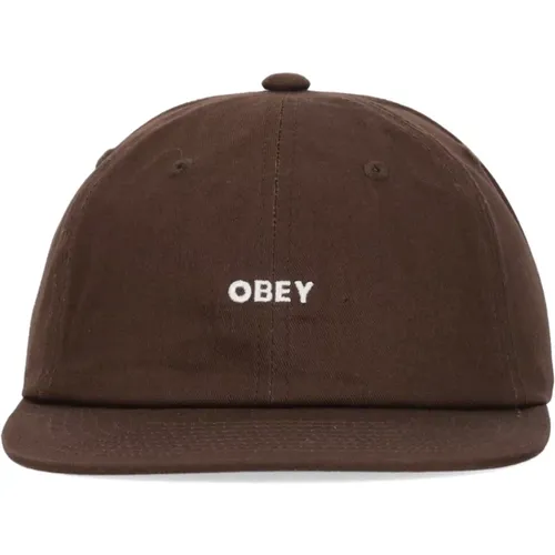 Caps, male, , Size: ONE SIZE Bold Twill Strapback Cap - Obey - Modalova