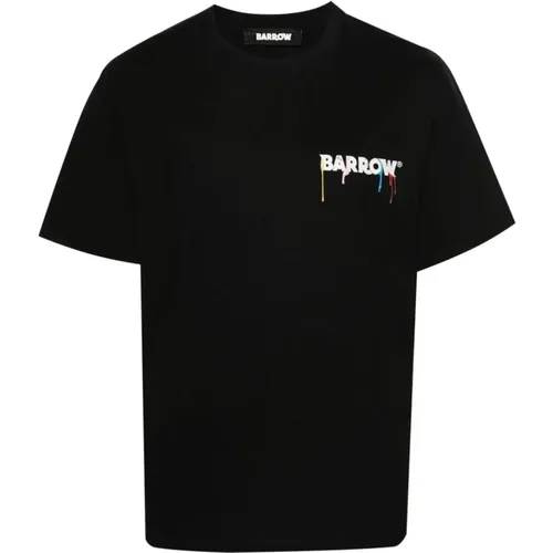 Cotton T-shirt with Logo Print , male, Sizes: XL, XS, S, L - Barrow - Modalova