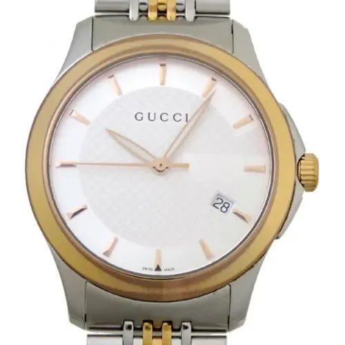 Pre-owned Stainless Steel watches , male, Sizes: ONE SIZE - Gucci Vintage - Modalova