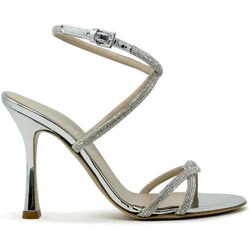 High Heel Sandals, female, , Size: 9 US Leather Sandals with Swarovski - Ninalilou - Modalova