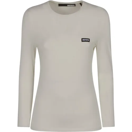 Long Sleeve T-Shirt with Rotating Design , female, Sizes: M, S, L - Rotate Birger Christensen - Modalova