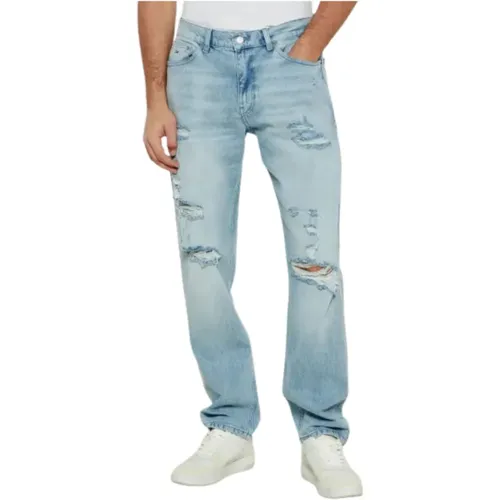 Straight Jeans, male, , Size: W32 Regular Fit Fashionable Clothing - Tommy Hilfiger - Modalova