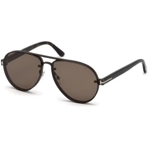 Silver Frame Sunglasses for Men , male, Sizes: 62 MM - Tom Ford - Modalova