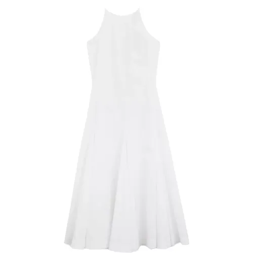 Weiße Baumwoll-CACTUS-Kleid mit Reißverschluss , Damen, Größe: 2XS - SPORTMAX - Modalova