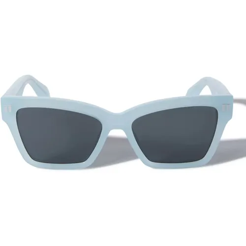 Geometric Cat-Eye Sunglasses Cincinnati , unisex, Sizes: 54 MM - Off White - Modalova