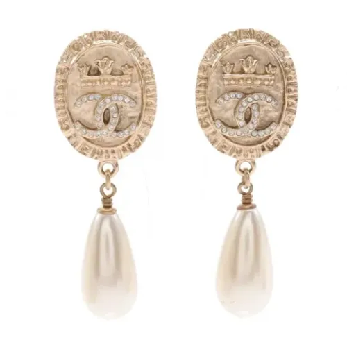 Pre-owned Jewellery, female, , Size: ONE SIZE Pre-owned Metal earrings - Chanel Vintage - Modalova