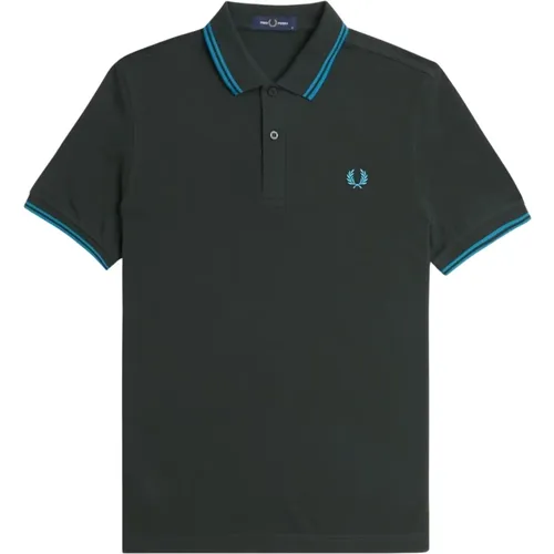 Polo Shirts, male, , Size: L Double Stripe Polo Shirt M3600 - Fred Perry - Modalova