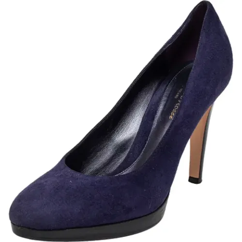 Pre-owned Pumps, female, , Size: 10 US Pre-owned Suede heels - Gianvito Rossi Pre-owned - Modalova