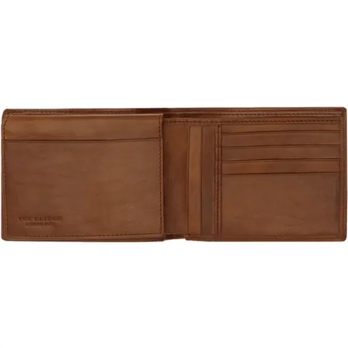 Wallets & Cardholders, male, , Size: ONE SIZE Leather Wallet Slim Minimalist - The Bridge - Modalova