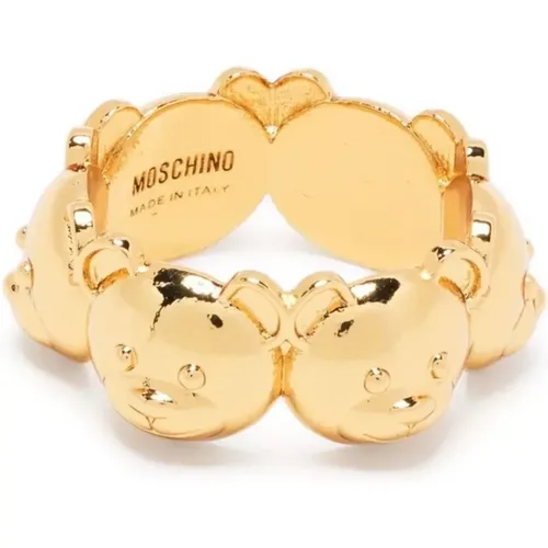 Gold Casual Ring , female, Sizes: ONE SIZE - Moschino - Modalova