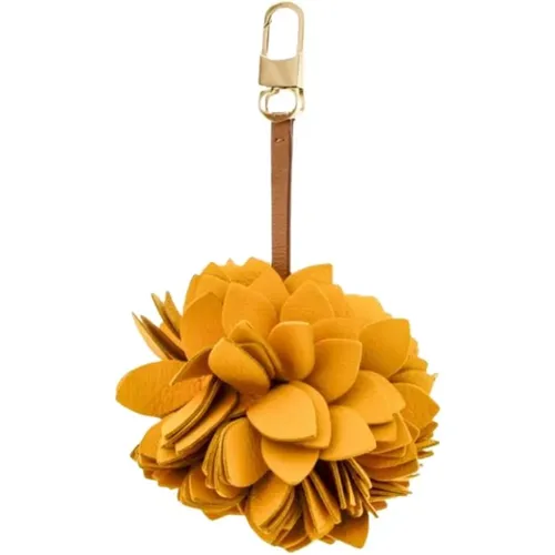 Keyrings, unisex, , Size: ONE SIZE Flower Charm Leather Keychain - Carolina Herrera - Modalova