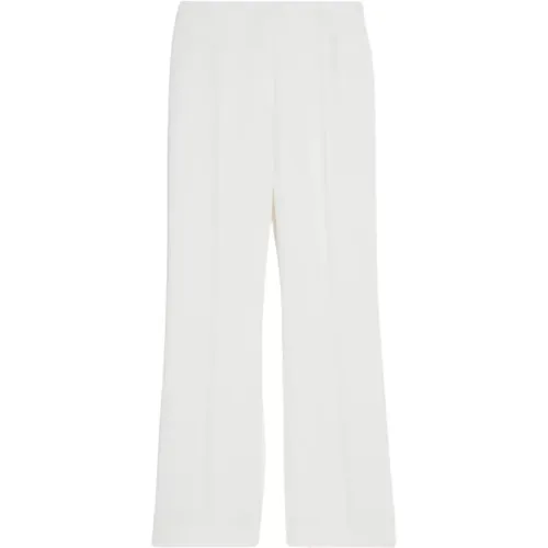 Straight Trousers, female, , Size: L Wide Leg Fluid Pants Estense - Max Mara - Modalova
