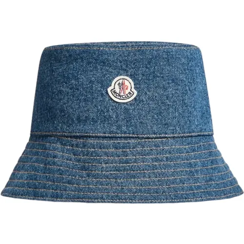 Denim Bucket Hat Casual Style , female, Sizes: L, S, M - Moncler - Modalova