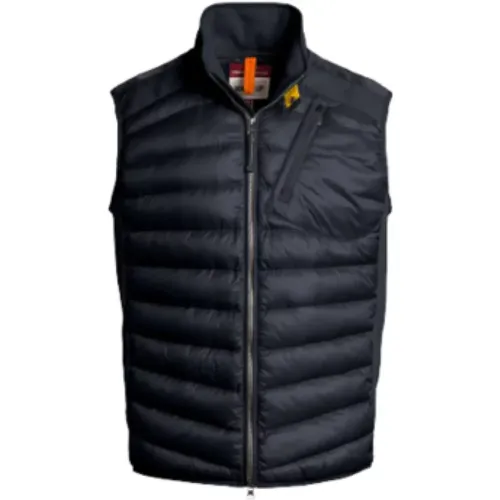 Vests, male, , Size: 2XL Stylish Fleece/Nylon Vest - Dark Avio - Parajumpers - Modalova