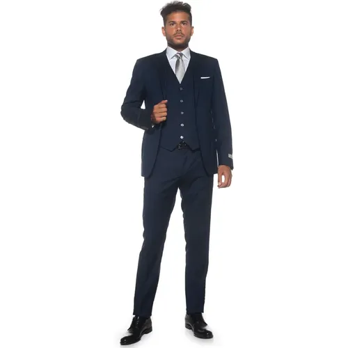 Single Breasted Suits, male, , Size: 2XL Suit with vest - Canali - Modalova