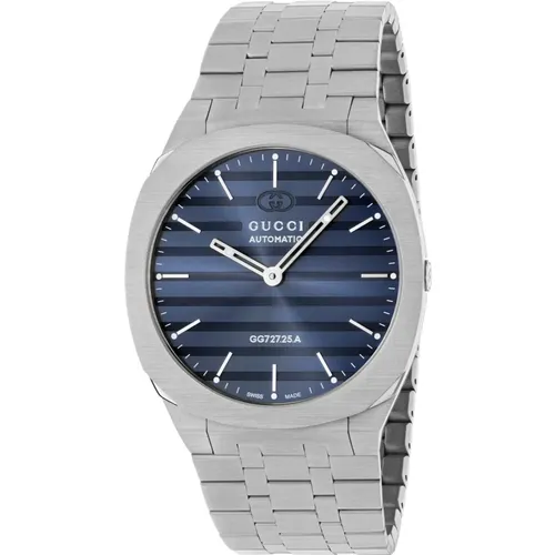 Interlocking G Blue Dial Stainless Steel Bracelet , female, Sizes: ONE SIZE - Gucci - Modalova