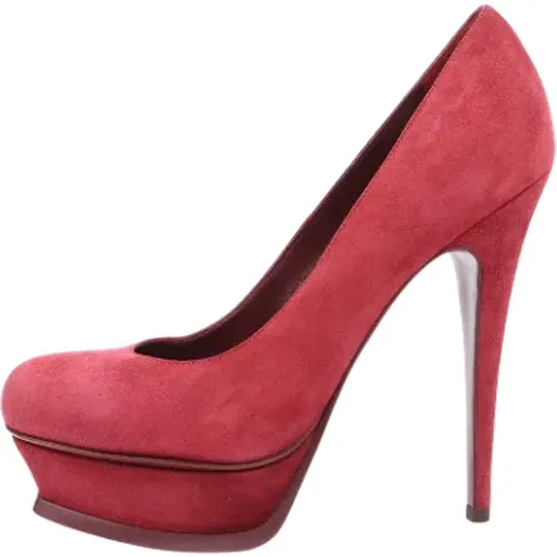 Pre-owned Pumps, female, , Size: 7 US Pre-owned Suede heels - Yves Saint Laurent Vintage - Modalova