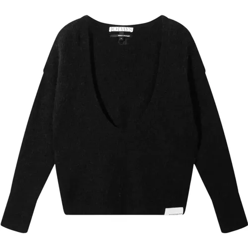 Round-neck Knitwear, female, , Size: M Alpaca Wool Oversized Knit Sweater - 10Days - Modalova
