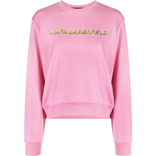 Rosa Baumwoll-Sweatshirt für Frauen - Karl Lagerfeld - Modalova