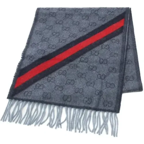 Pre-owned Scarves, male, , Size: ONE SIZE Pre-owned Wool scarves - Gucci Vintage - Modalova