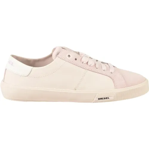 Leather Sneakers with Rubber Sole , female, Sizes: 4 UK, 7 UK, 8 UK, 3 UK, 5 UK, 6 UK - Diesel - Modalova