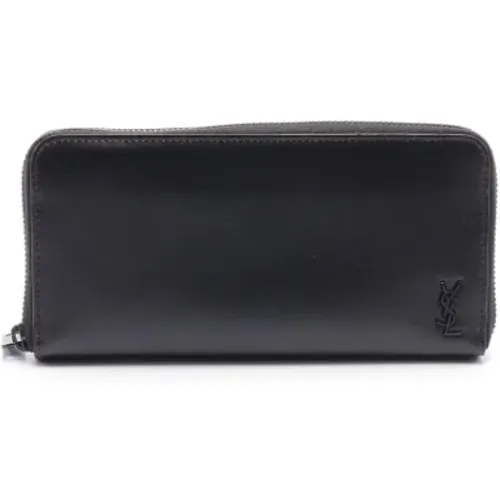 Pre-owned Wallets, female, , Size: ONE SIZE Pre-owned Leather wallets - Saint Laurent Vintage - Modalova