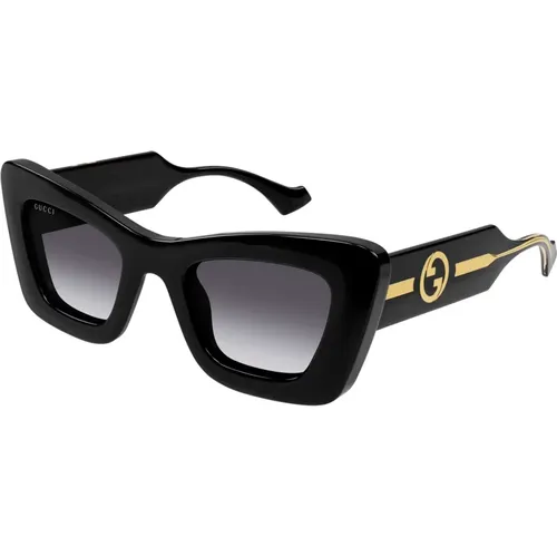 Grey Shaded Sunglasses , female, Sizes: 49 MM - Gucci - Modalova