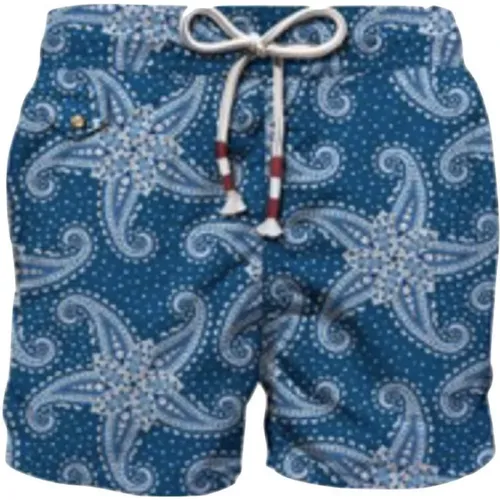 Men's Beach Shorts Micro Pattern , male, Sizes: XL - MC2 Saint Barth - Modalova