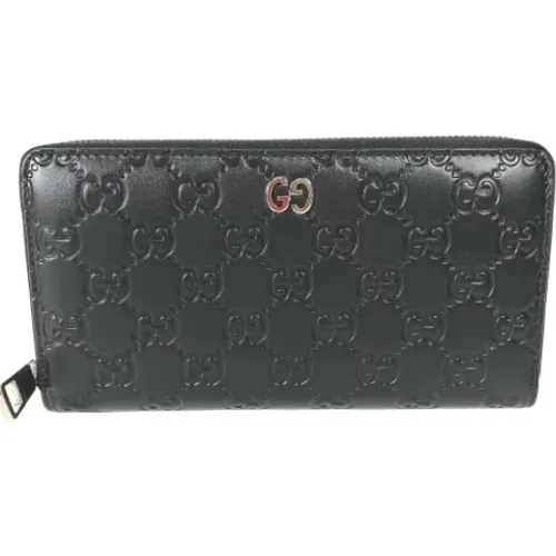 Pre-owned Wallets, male, , Size: ONE SIZE Pre-owned Leather wallets - Gucci Vintage - Modalova