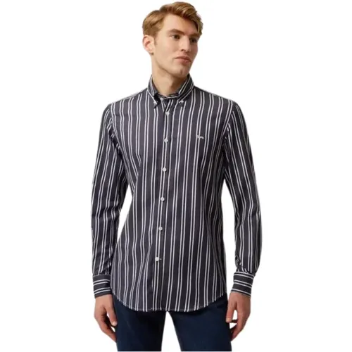 Men Long Sleeve Striped Shirt , male, Sizes: L - Harmont & Blaine - Modalova