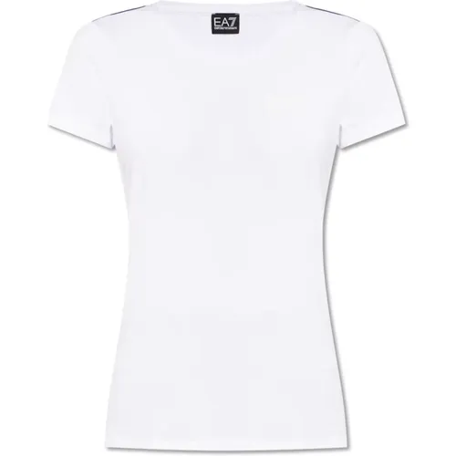 T-Shirt mit Logo , Damen, Größe: XS - Emporio Armani EA7 - Modalova