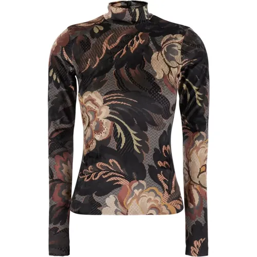 Velvet Jacquard Top MultiColour , Damen, Größe: S - ETRO - Modalova