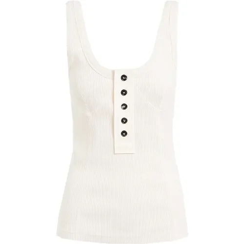 Ribbed Cotton Tank Top , female, Sizes: S - Bottega Veneta - Modalova