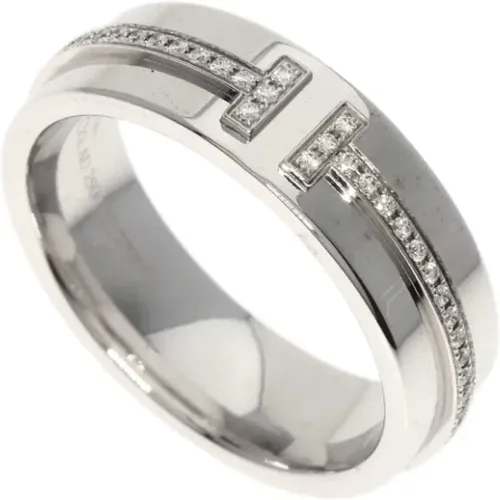 Pre-owned Jewellery, female, , Size: ONE SIZE Pre-owned White Gold rings - Tiffany & Co. Pre-owned - Modalova