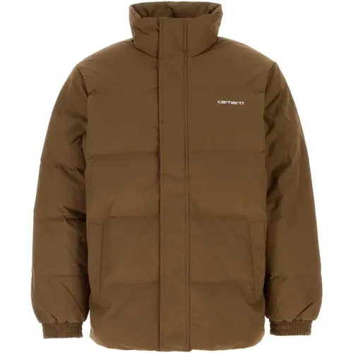 Down Jackets, male, , Size: L Chocolate Danville Jacket - Carhartt WIP - Modalova