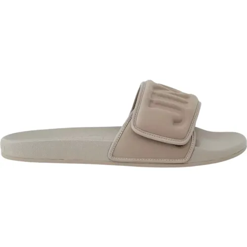 Beige Fitz Logo Slides , Herren, Größe: 41 EU - Jimmy Choo - Modalova