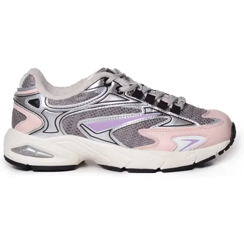 Sneakers, female, , Size: 8 US Mesh Rubber Sneakers Lilac Pink Grey - D.a.t.e. - Modalova