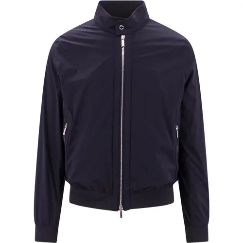 Nylon Jacket with Zip and Snap Button Closure , male, Sizes: XL, 3XL, 2XL - Moorer - Modalova