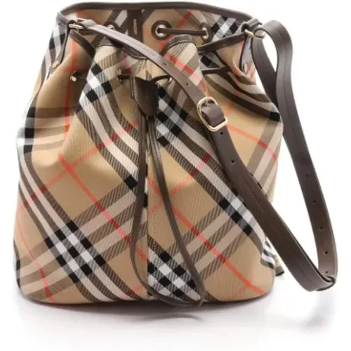 Pre-owned Bucket Bags, female, , Size: ONE SIZE Pre-owned Leather shoulder-bags - Burberry Vintage - Modalova