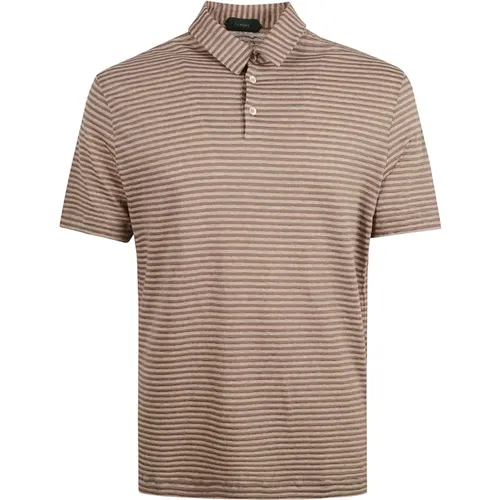 Polo Shirts, male, , Size: 3XL Stripe Polo Shirt - Zanone - Modalova