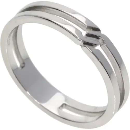 Pre-owned Jewellery, female, , Size: ONE SIZE Pre-owned White Gold rings - Gucci Vintage - Modalova