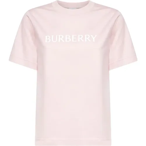 T-Shirts, female, , Size: L Logo Cotton T-shirt - Burberry - Modalova