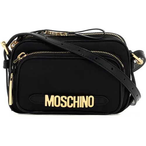 Stilvolle Mini-Schultertasche mit Metall-Logo - Moschino - Modalova