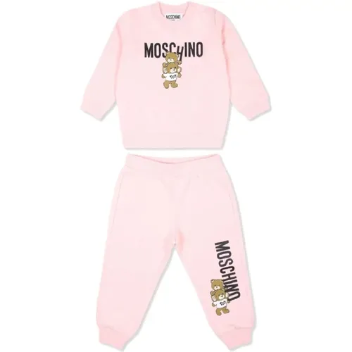 Kinderanzug Set Sweatshirt und Hose,Navy Blue Sweatshirt und Hose Set - Moschino - Modalova