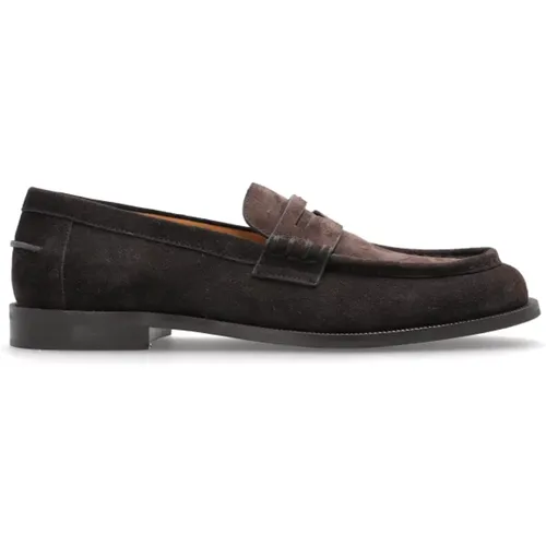 Loafers, male, , Size: 8 1/2 US Suede Loafers - Emporio Armani - Modalova