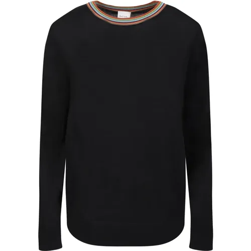 Gemütlicher Merinowoll-Sweatshirt mit Artist Stripe Motiv , Damen, Größe: L - Paul Smith - Modalova